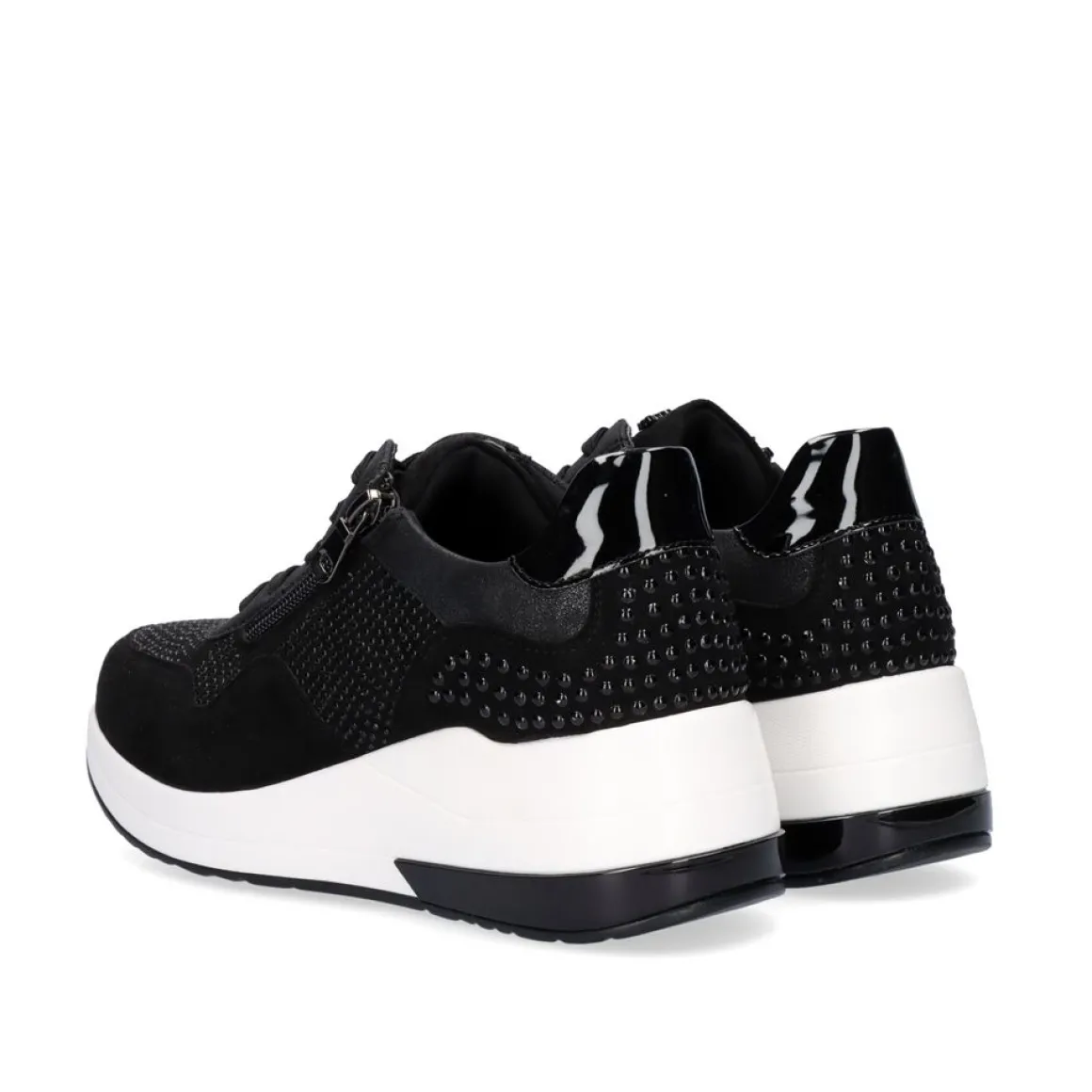 Sneaker Plataforma Ex34 Em Preto