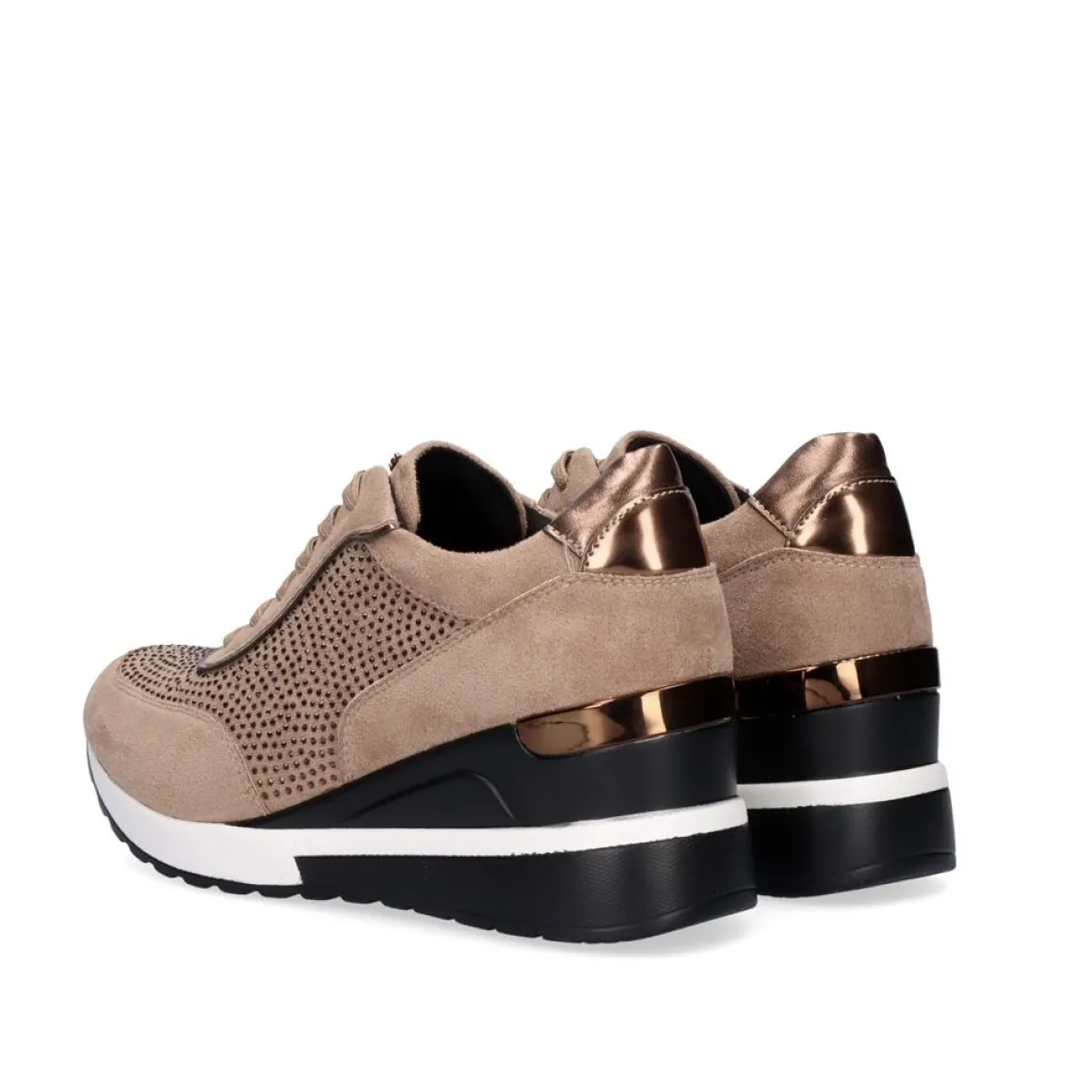 Sneaker Plataforma Ex25 Em Camel