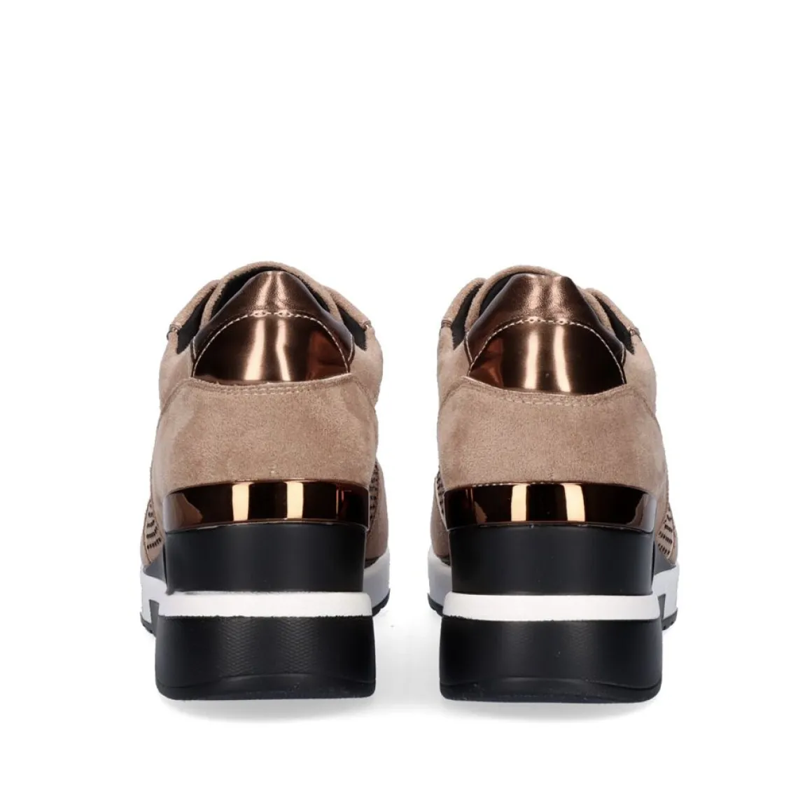 Sneaker Plataforma Ex25 Em Camel