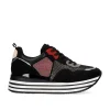 Sneaker Plataforma Rg2210 Preto-Vermelho
