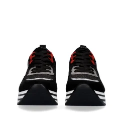 Sneaker Plataforma Rg2210 Preto-Vermelho