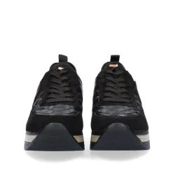 Sneaker Plataforma Rg2210A Em Preto-Dourado