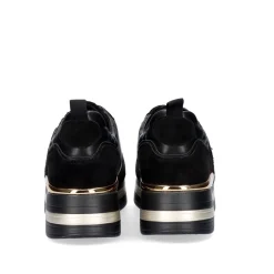 Sneaker Plataforma Rg2210A Em Preto-Dourado