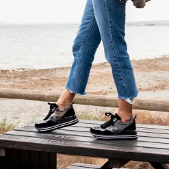 Sneaker Plataforma Rg2210B Em Preto Brilhante