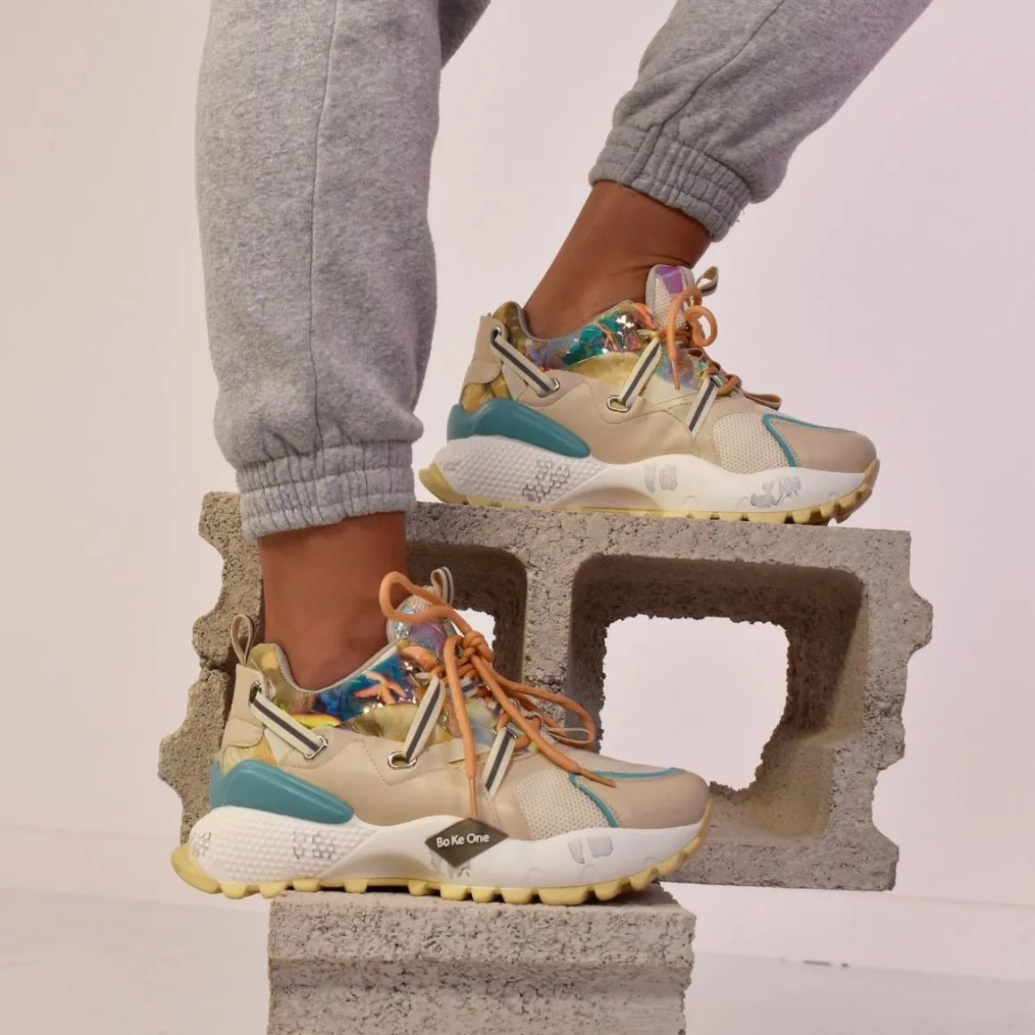 Tenis Exe D190608-12 Bege