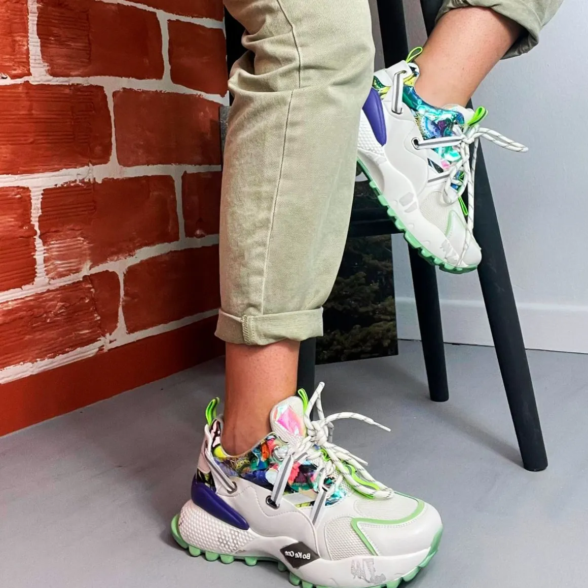 Tenis Exe D190608-12 Branco Verde