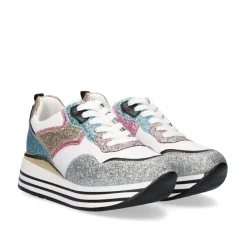 Tenis Glitter Plataforma 74-31Ex20 Multicolorido