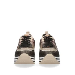 Tenis Glitter Plataforma 74-232Ex03 Glitter Dourado