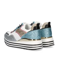 Tenis Glitter Plataforma 74-31Ex20 Multicolorido