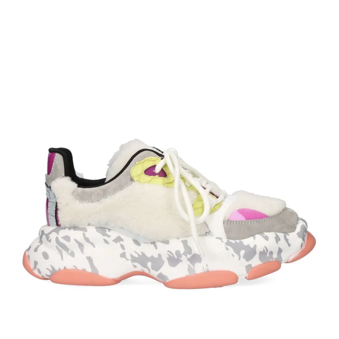 Tenis Plataforma 2112-8 Branco-Cinza