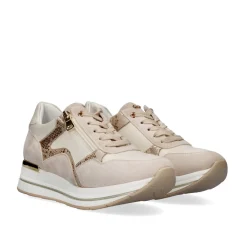 Tenis Plataforma Bege 149-31Ex26