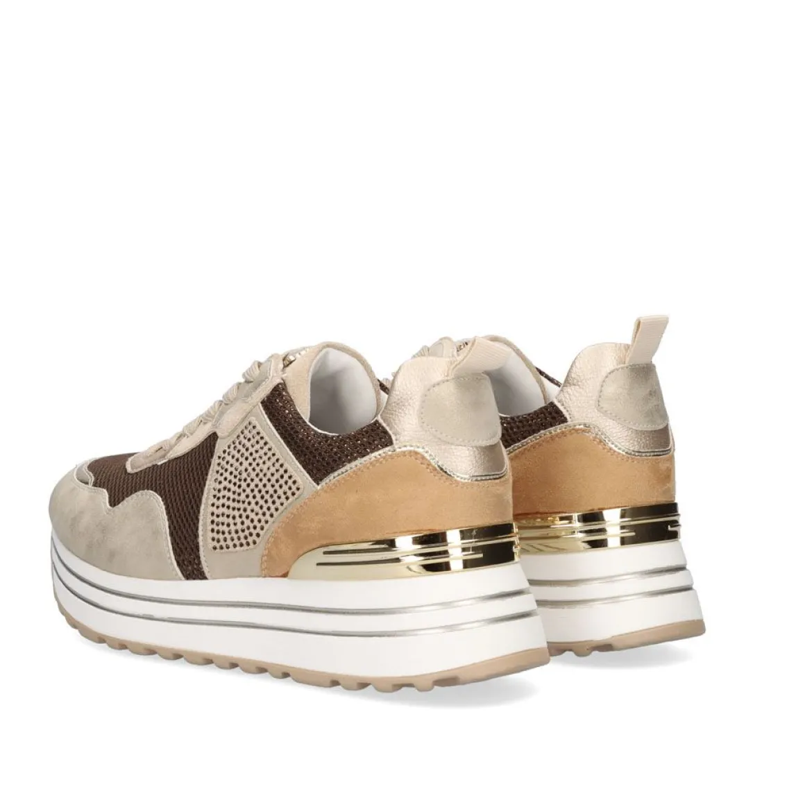 Tenis Plataforma 350-31Ex34 Beige