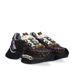 Tenis Plataforma Exe C168-2 Preto